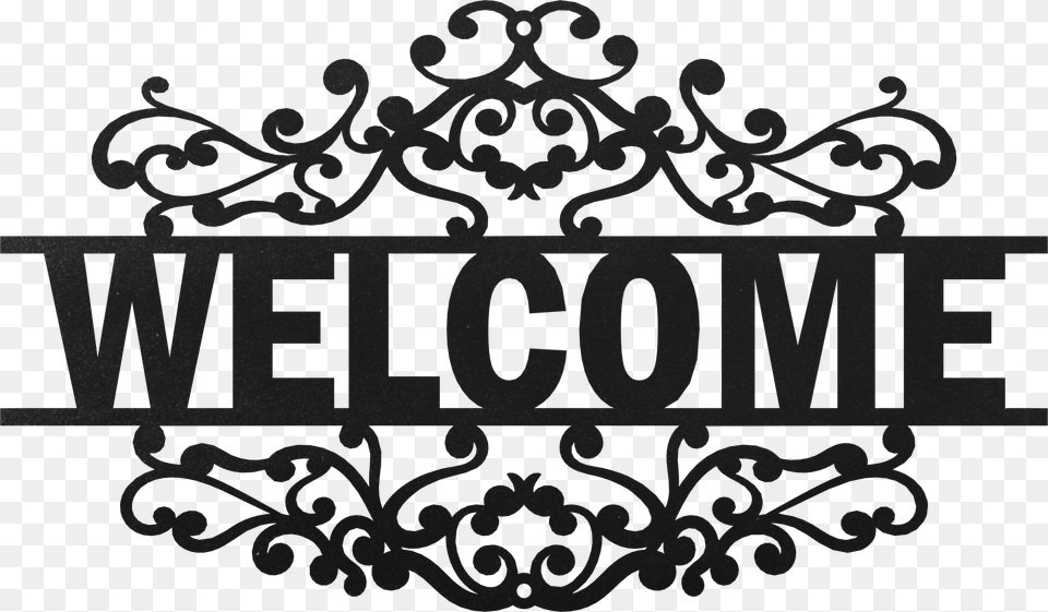 Steel Roots Decor 18 Welcome Sign Fancy Scroll Regal Scroll, Accessories Free Transparent Png