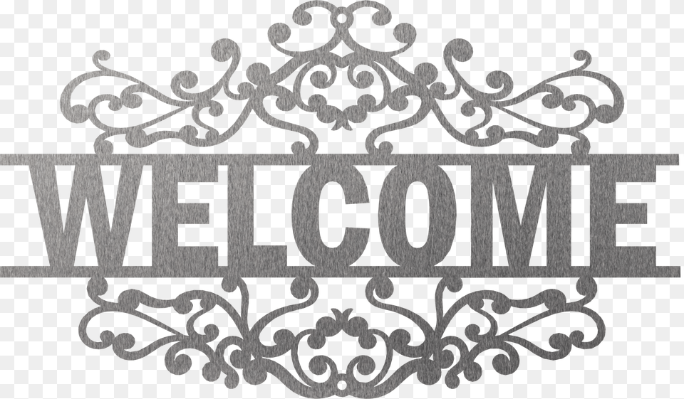 Steel Roots Decor 18 Welcome Sign Fancy Scroll Steel Roots Decor, Accessories, Jewelry Png Image