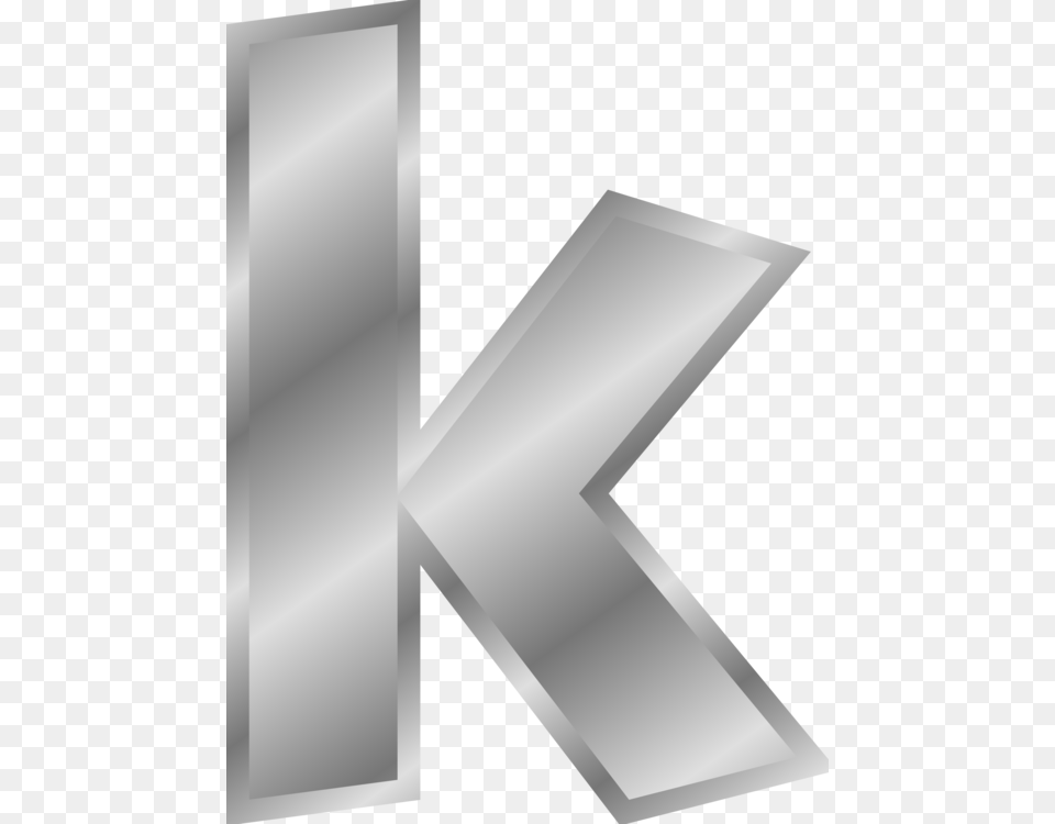 Steelangleline Letter K Silver, Gray, Symbol, Text, Aluminium Png Image