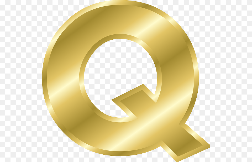 Steelers Golden Letters Letter Q Gold, Text, Disk, Symbol Free Png