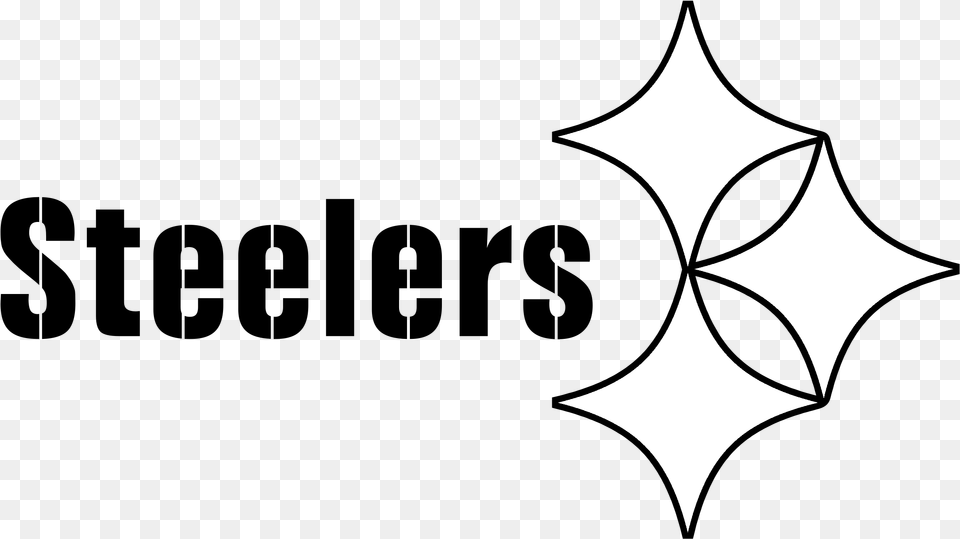 Steelers Logo Black And White Logos And Uniforms Of The Pittsburgh Steelers, Symbol, Person Free Transparent Png