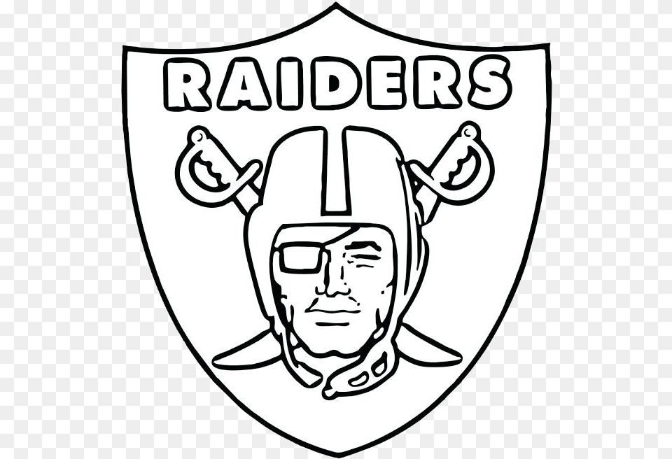 Steelers Logo Drawing At Explore Collection Of Transparent Oakland Raiders Black And White Logo, Face, Head, Person, Symbol Free Png Download