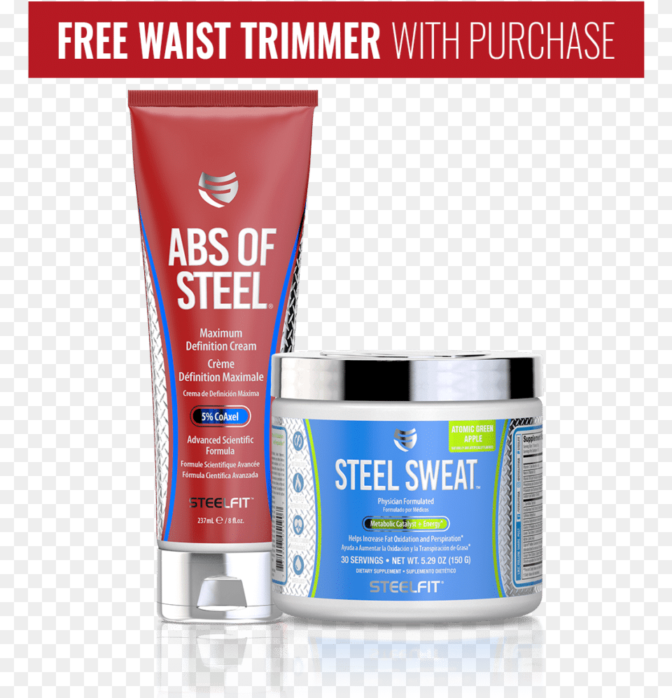 Steelfit Abs Of Steel, Bottle, Can, Tin, Lotion Free Png