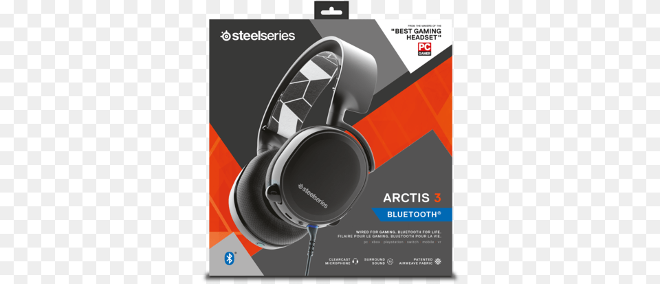 Steelseries Arctis 3 Bluetooth Gaming Headset Steelseries Arctis 3 Bluetooth, Electronics, Advertisement, Headphones, Appliance Png