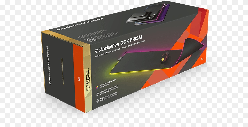 Steelseries Qck Prism Xl Rgb Mouse Pad Steelseries Qck Prism Xl Box, Hardware, Electronics, Computer Hardware, Adapter Free Transparent Png