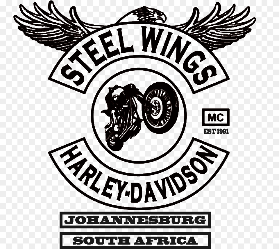 Steelwings Motorcycle Club Steelwings Harley Davidson Club, Logo, Badge, Symbol, Emblem Free Png Download