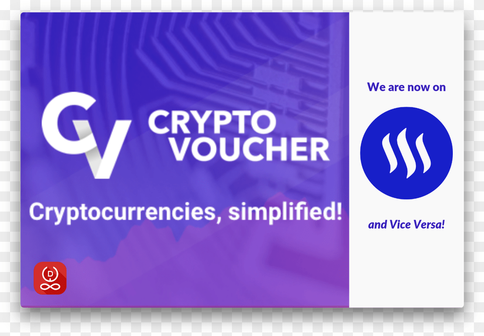 Steem Available On Crypto Voucher Graphic Design, Text, Computer Hardware, Electronics, Hardware Free Png Download