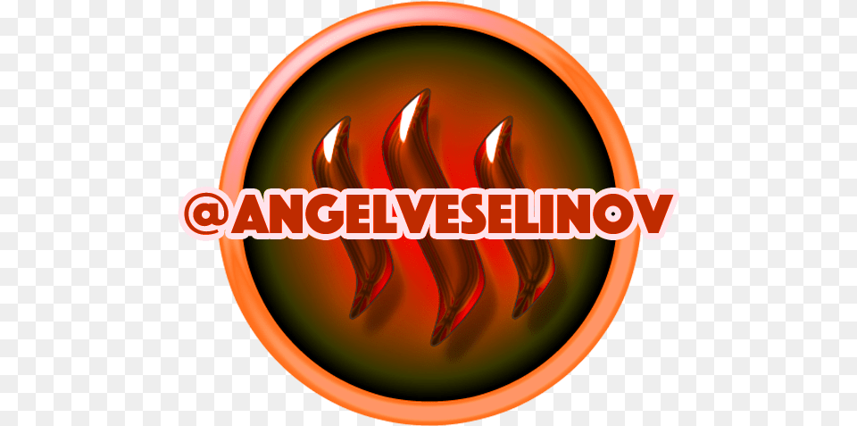 Steemit Icon Giveaway Angelveselinov Redorange Circle, Electronics, Hardware, Logo, Chandelier Free Transparent Png