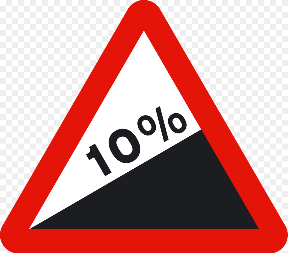 Steep Ascent Sign In Spain Clipart, Symbol, Road Sign, Triangle, Dynamite Png Image