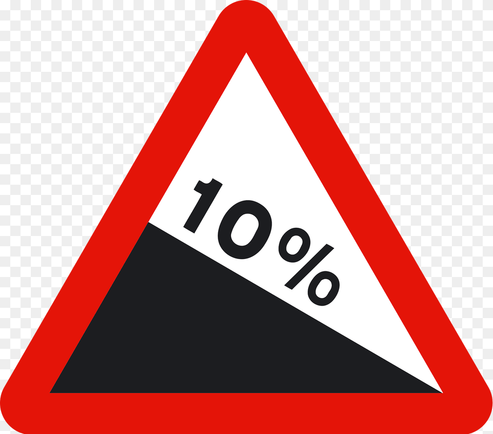 Steep Descent Sign In Spain Clipart, Symbol, Triangle, Road Sign, Dynamite Free Transparent Png
