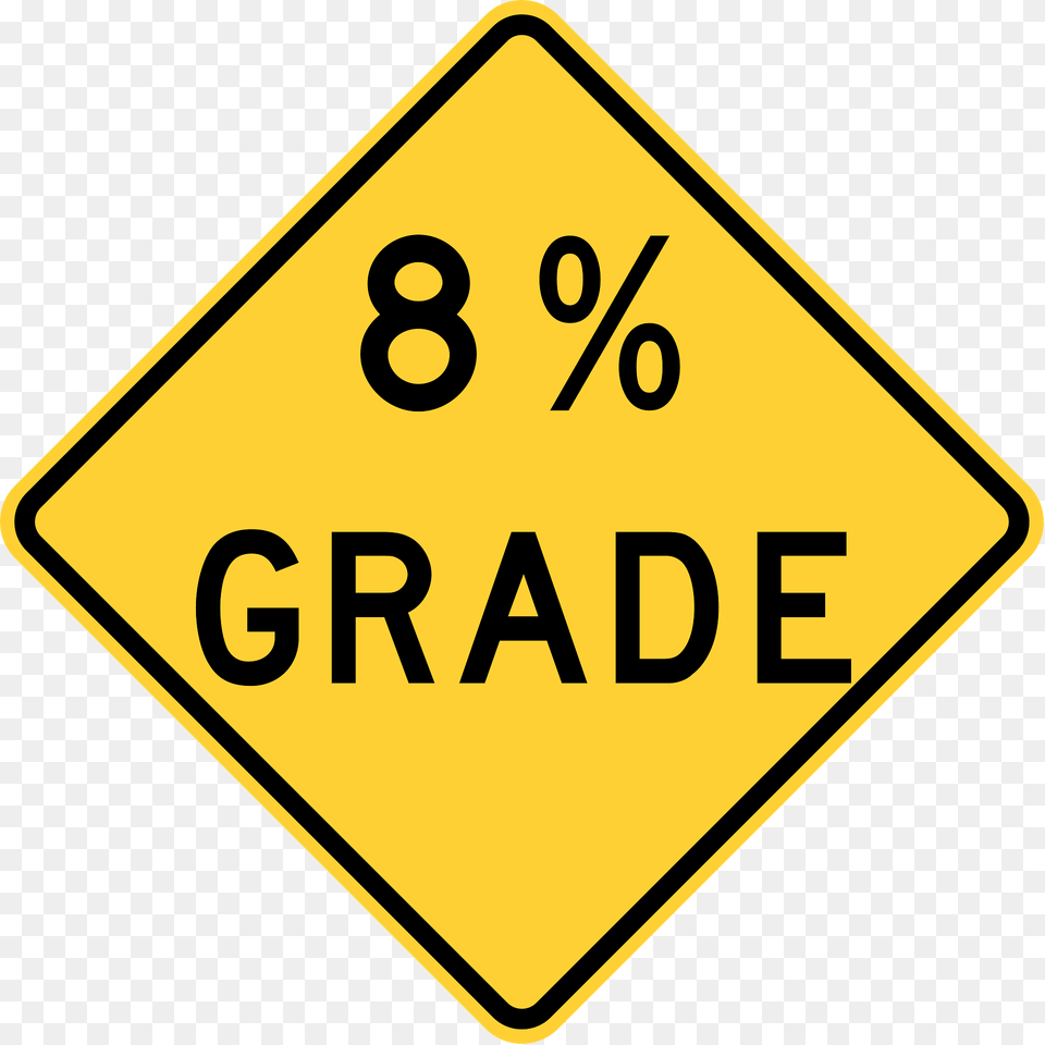 Steep Grade Percentage Sign Idaho Clipart, Symbol, Road Sign Free Png