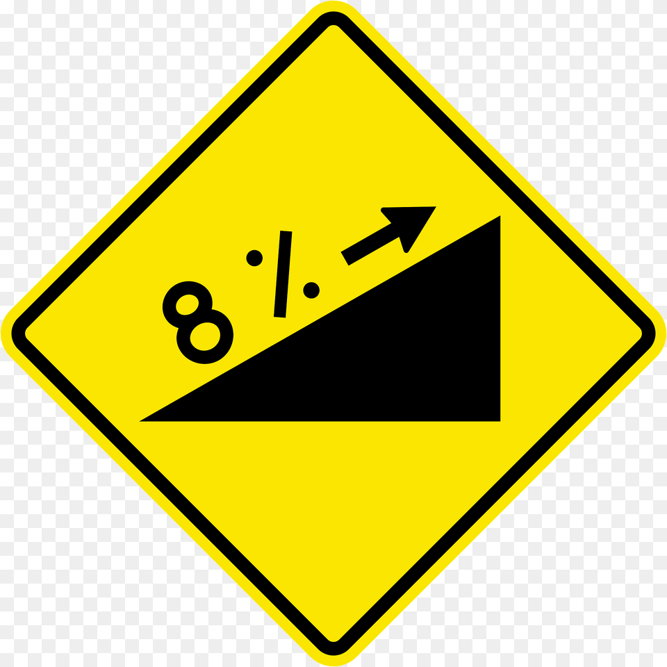 Steep Grade Upwards Sign In Jamaica Clipart, Symbol, Road Sign Png