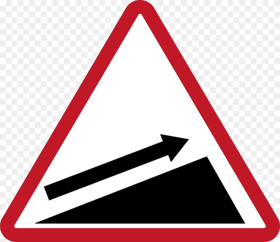 Steep Grade Upwards Sign In Philippines Clipart, Symbol, Triangle, Road Sign, Bow Free Transparent Png