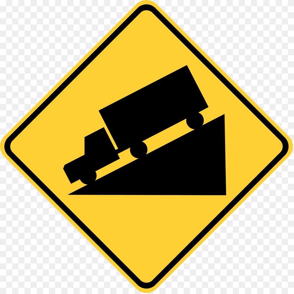 Steep Gradehill Clipart, Sign, Symbol, Road Sign Png