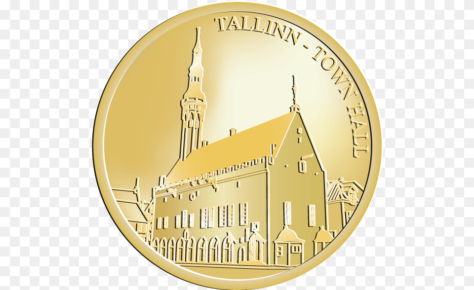 Steeple, Gold, Coin, Money, Disk Free Png