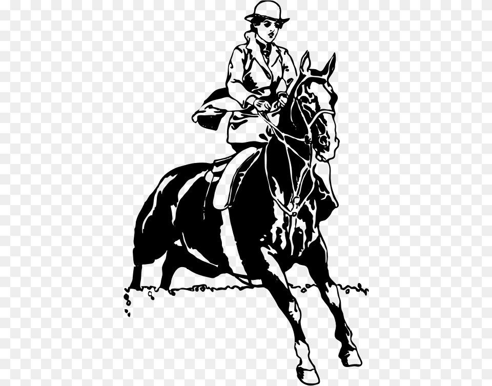 Steeple Chase Clipart Icon Orang Naik Kuda Vektor, Gray Free Transparent Png