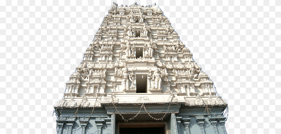 Steeple Of The Replica Of Tirumala Temple Of Lord Balaji Balaji Temple, Architecture, Building, Person Free Png Download