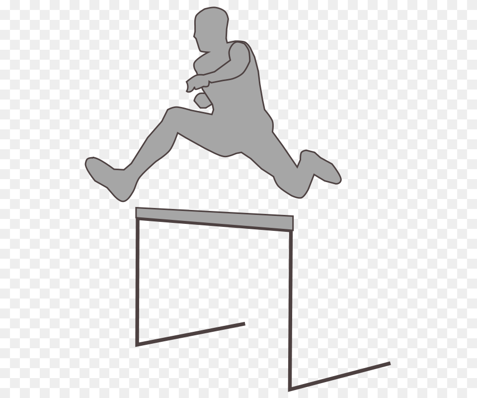 Steeplechase Silhouette, Hurdle, Person, Sport, Track And Field Png