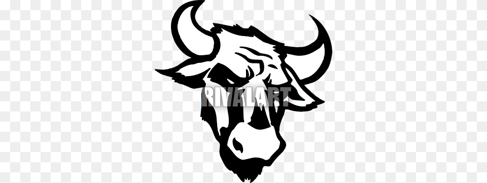 Steer Head Clipart, Animal, Mammal, Bull, Stencil Png Image