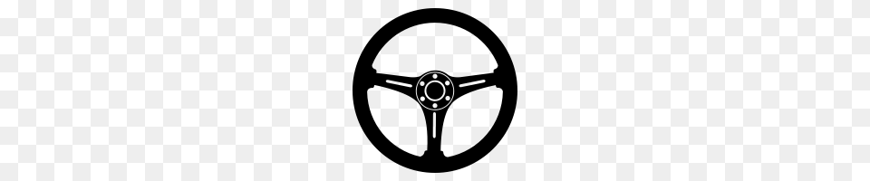 Steering Wheel, Gray Png