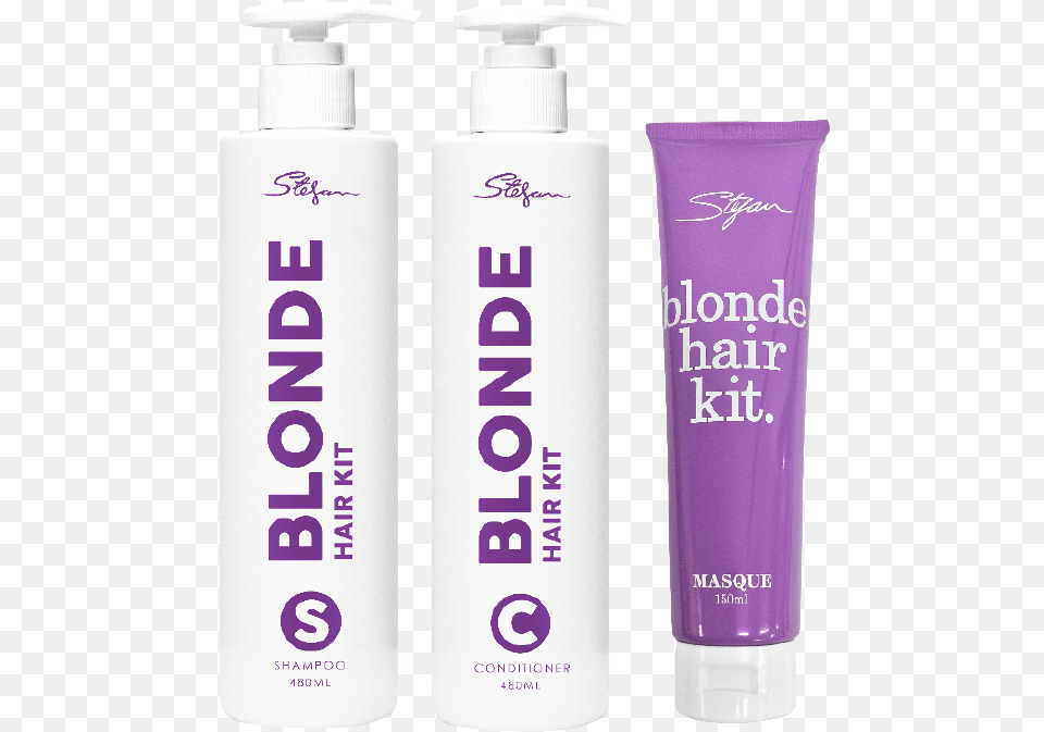 Stefan Blonde Hair Kit Cosmetics, Bottle, Lotion, Perfume Png Image