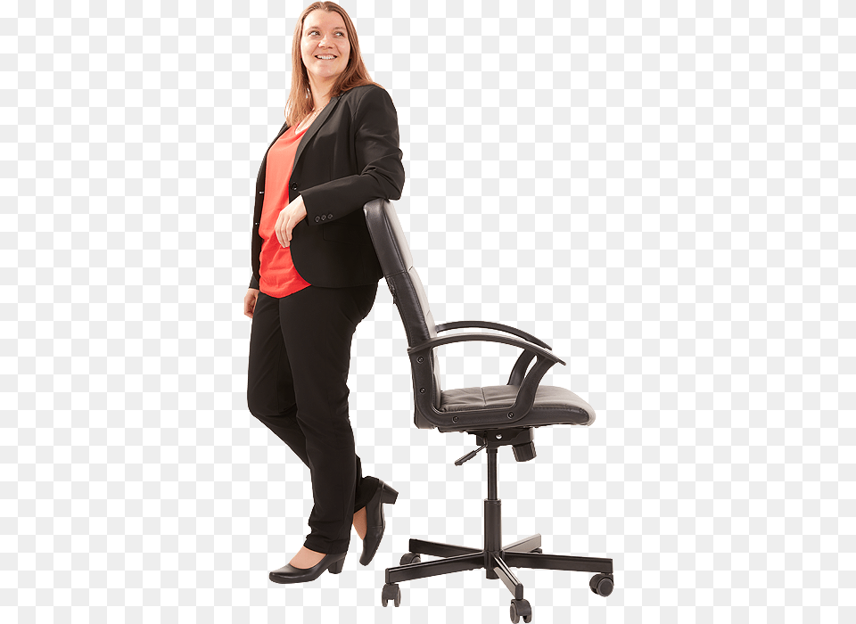 Stefanie Wegele Standing Office Chair, Adult, Sleeve, Shoe, Person Png