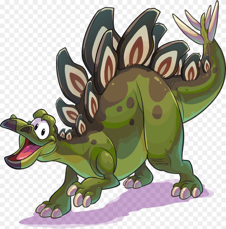 Stegosaurus Clipart Green Item Dinosaur Club Penguin, Animal, Reptile Free Png