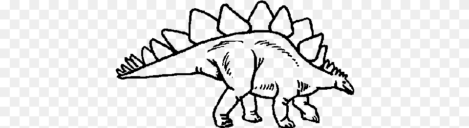 Stegosaurus Coloring, Gray Free Transparent Png