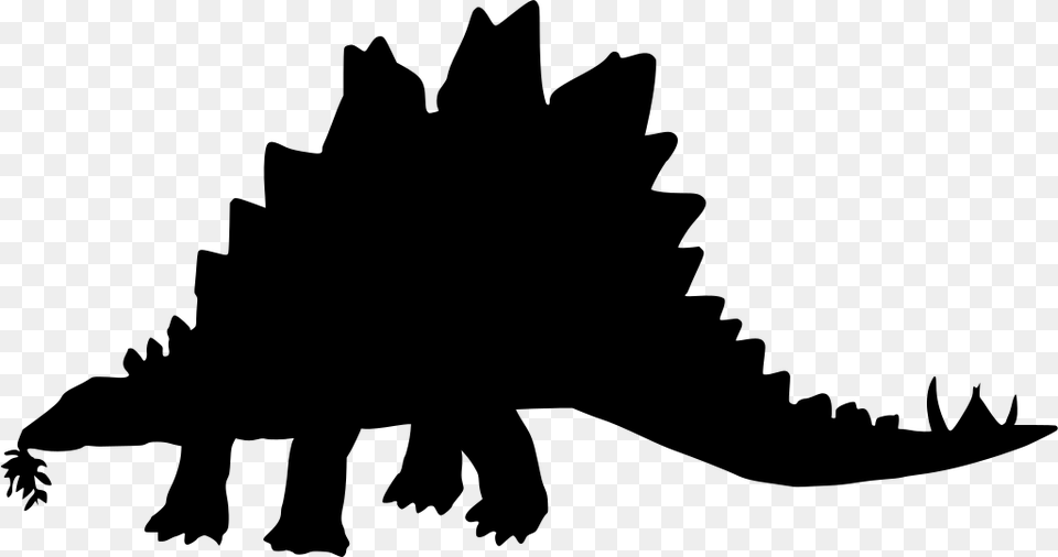 Stegosaurus Dinosaur Clipart, Gray Png