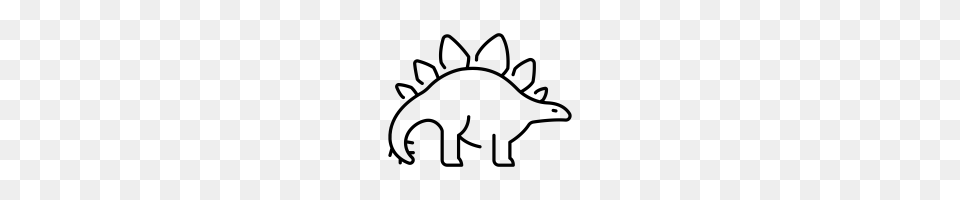 Stegosaurus Icons Noun Project, Gray Free Transparent Png