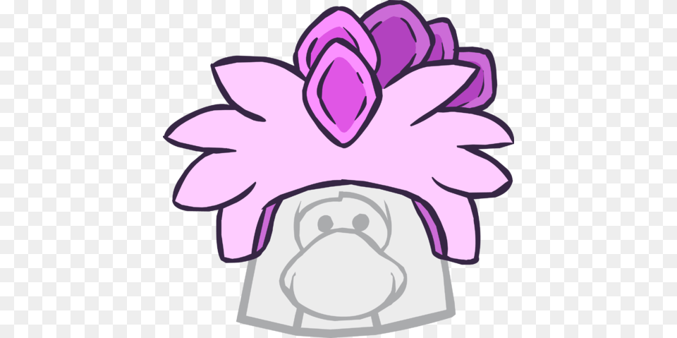 Stegosaurus Puffle Cap Icon, Purple, Flower, Plant, Orchid Free Png Download