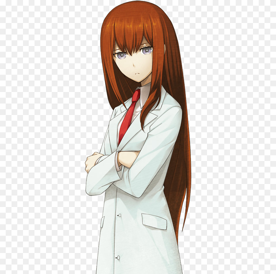 Steins Gate Wiki Kurisu Steins Gate, Book, Clothing, Coat, Comics Free Transparent Png