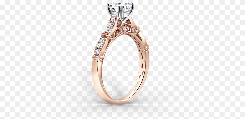 Stella 18k Rose Gold Engagement Ring Image 3 D Gold Rose Gold Ring Engaged, Accessories, Diamond, Gemstone, Jewelry Free Png Download
