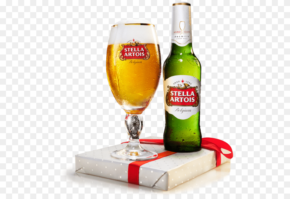 Stella Artois, Alcohol, Beer, Beverage, Bottle Png Image