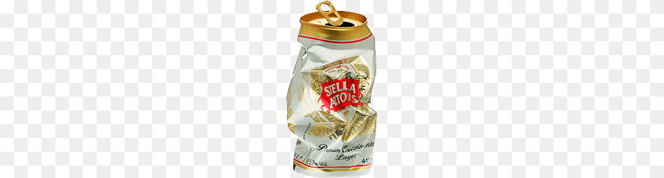 Stella Artois Crushed Can, Alcohol, Beer, Beverage, Lager Png Image