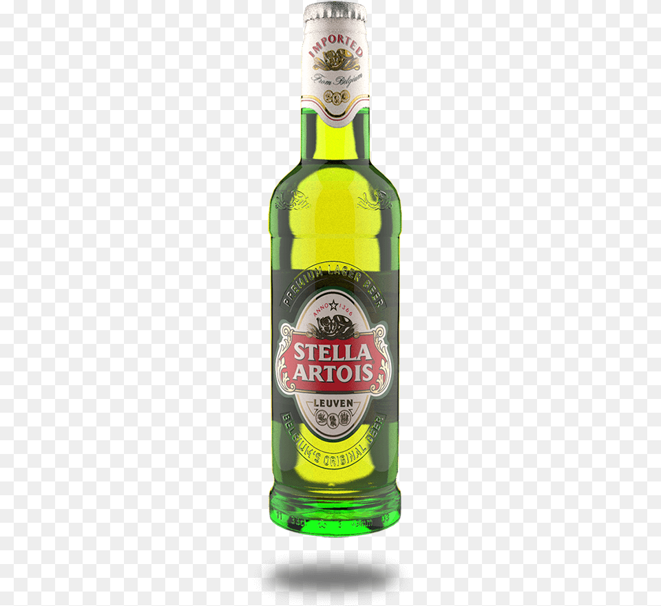 Stella Artois Front Label Beer Bottle, Alcohol, Beer Bottle, Beverage, Lager Free Transparent Png