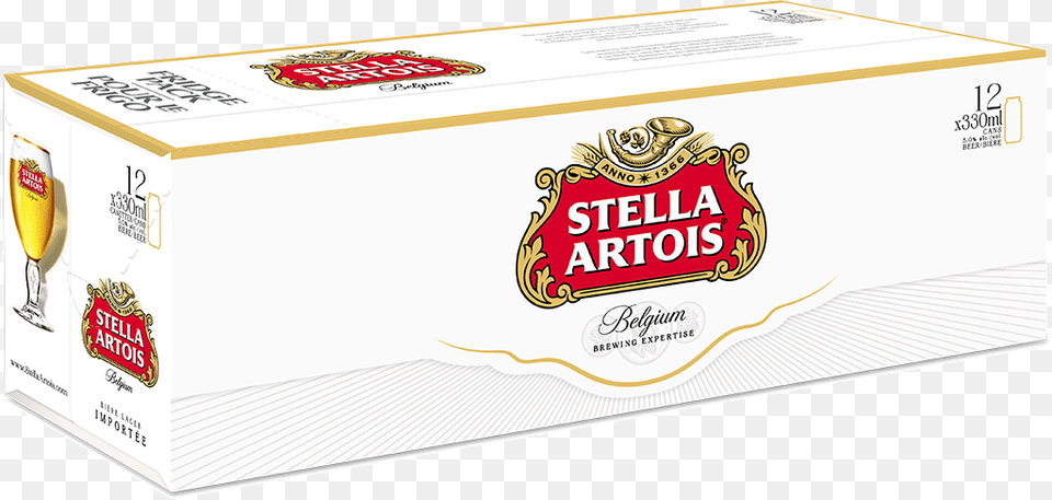 Stella Artois Lager 12 X 330 Ml Stella Artois Can Pack, Alcohol, Beer, Beverage, Box Png Image