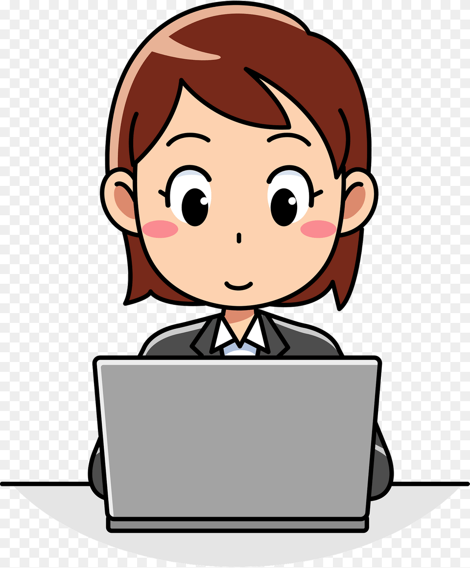 Stella Businesswoman Clipart, Computer, Electronics, Laptop, Pc Free Png