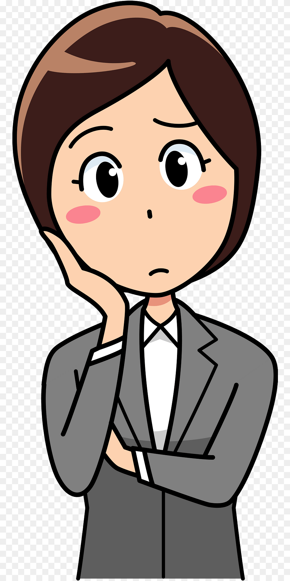 Stella Businesswoman Is Thinking Clipart, Formal Wear, Book, Publication, Comics Free Png