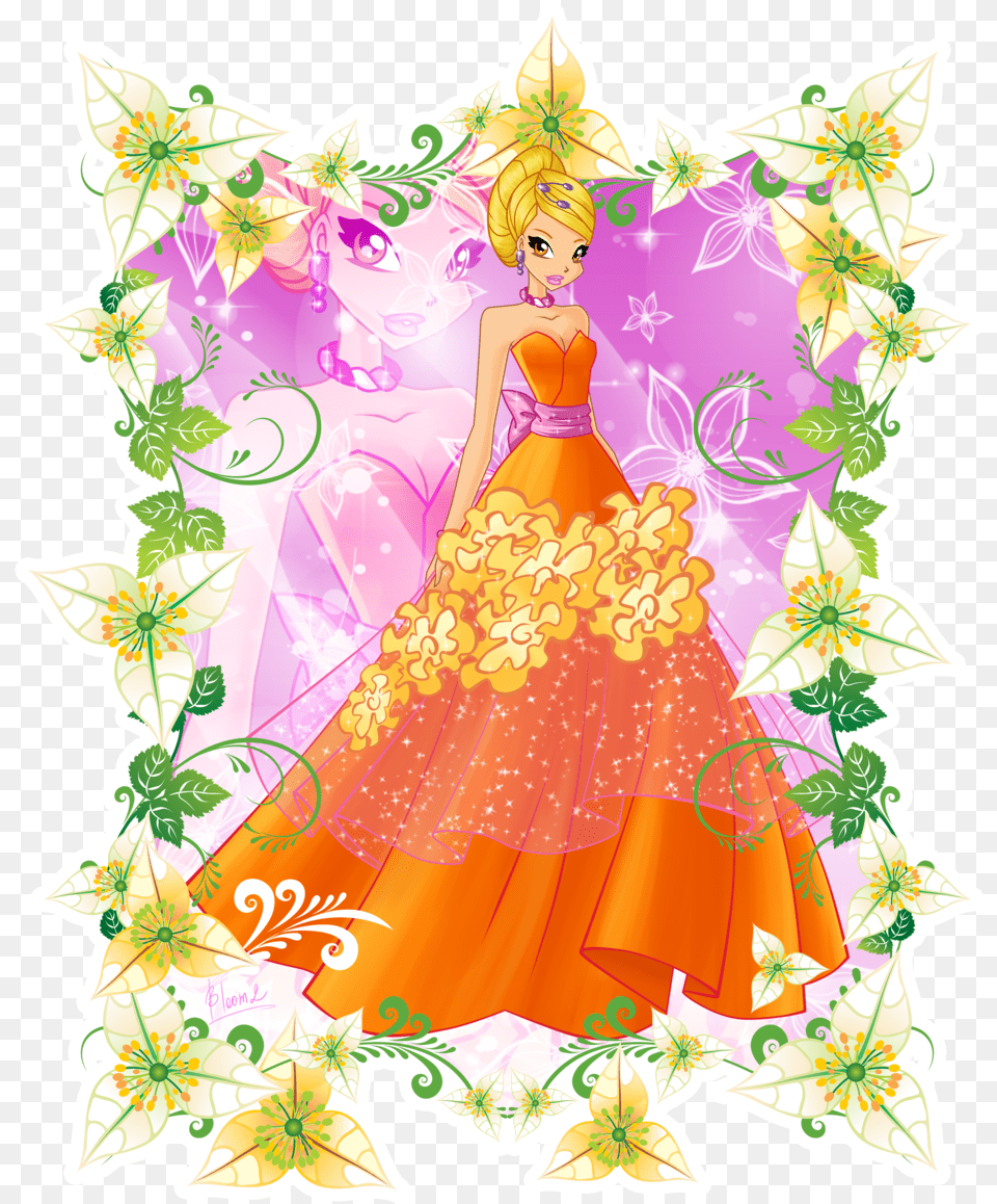Stella Flower Princess By Bloom2 Winx Club Stela Princess, Formal Wear, Gown, Graphics, Fashion Free Png Download