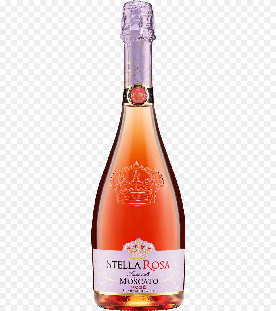 Stella Rosa Imperiale Moscato Ros Stella Rosa Sparkling Wine, Alcohol, Beer, Beverage, Bottle Png