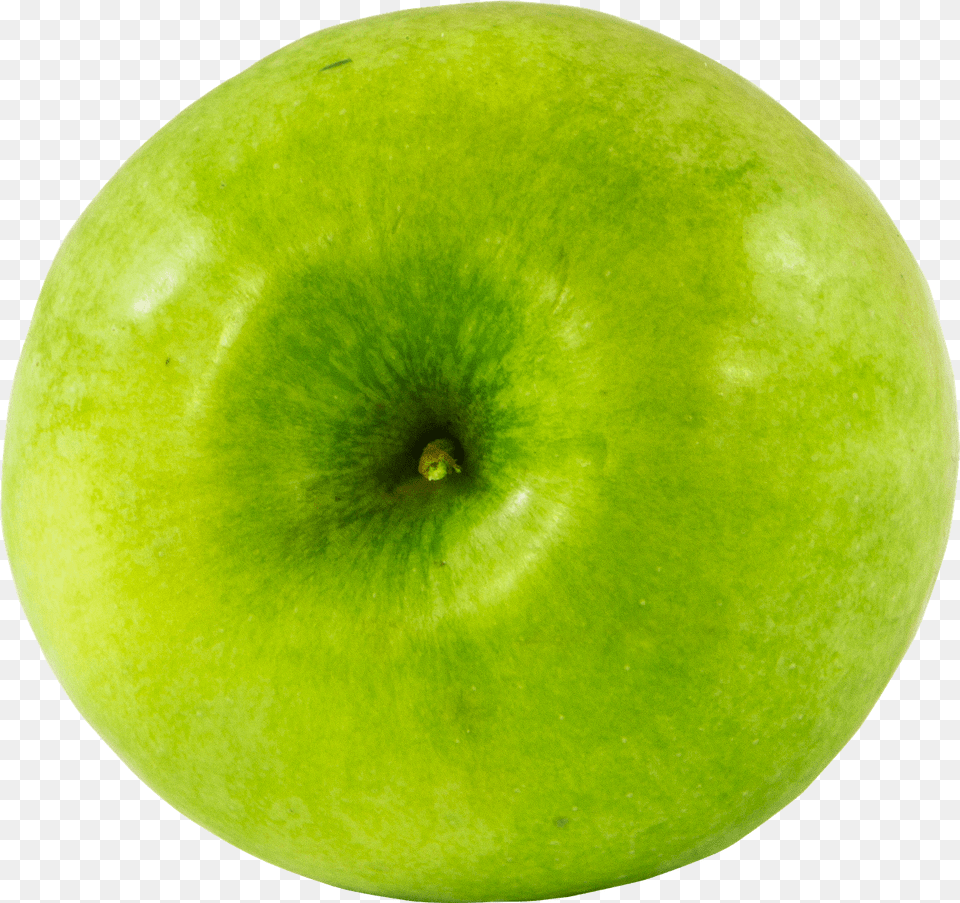 Stem Granny Smith Apple Transparent Stickpng Green Apple Top, Food, Fruit, Plant, Produce Free Png