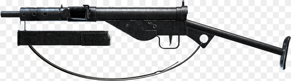 Sten Gun Clipart, Firearm, Machine Gun, Rifle, Weapon Png Image