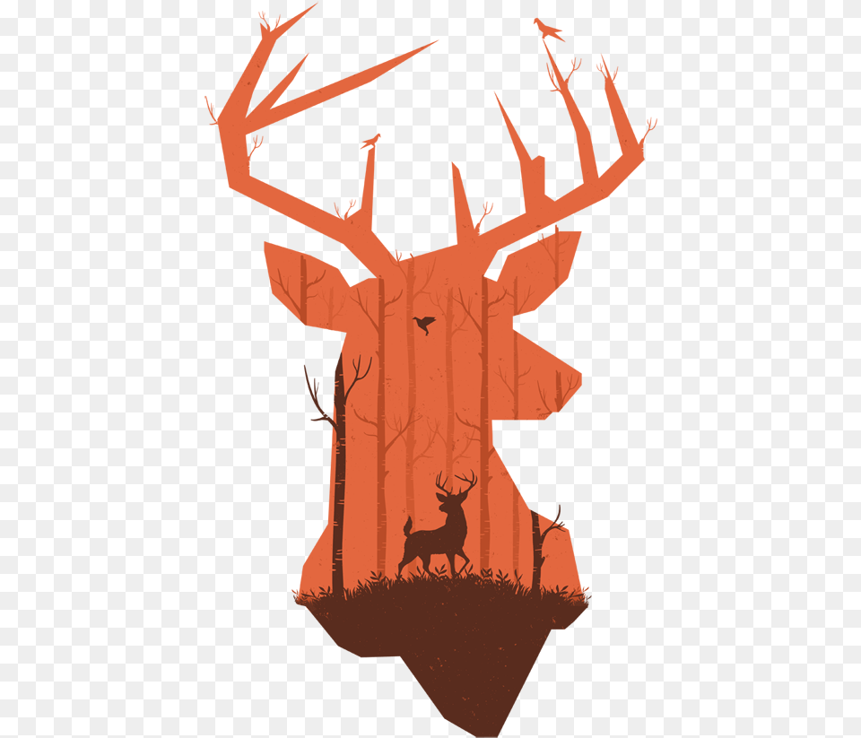 Stencil, Animal, Deer, Elk, Mammal Free Png