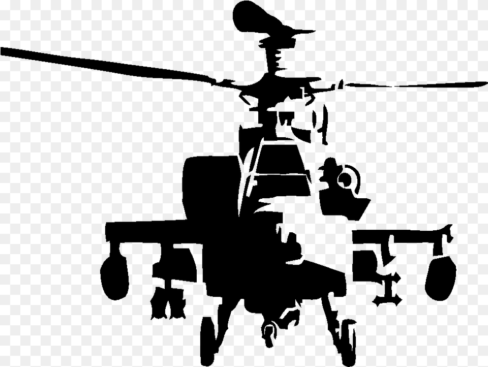 Stencil Boeing Ah 64 Apache Boeing Ch 47 Chinook Art Apache Stencil, Gray Free Png