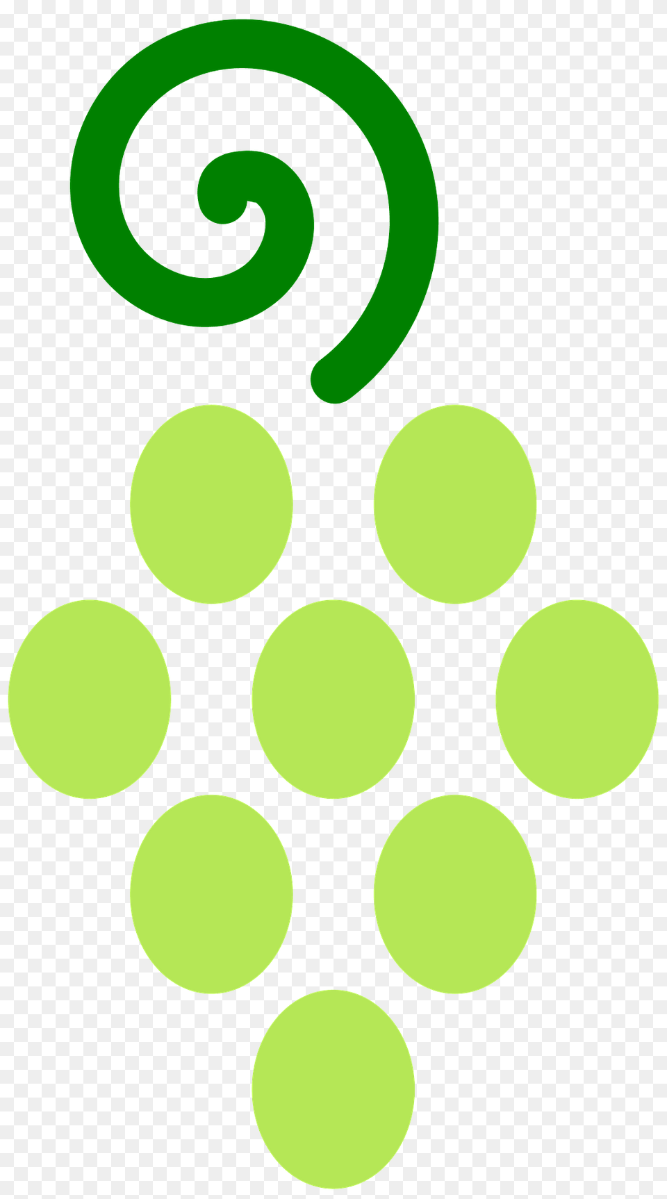 Stencil Of A Bunch Of Green Grapes Clipart, Number, Symbol, Text, Spiral Png