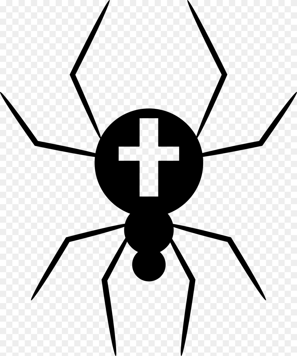 Stencil Spider, Gray Png