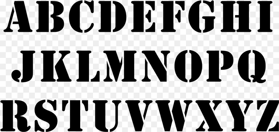 Stencil Std Font Alphabet For 3x5quot Stencil Op Is A Faggot Alphabet, Gray Free Png Download