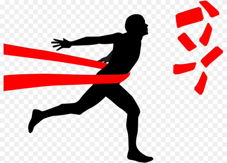Step 5 Image Running Across Finish Line, Accessories, Formal Wear, Tie Free Png