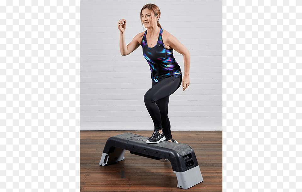 Step Up Cardio Workout Exercise, Adult, Female, Person, Woman Png